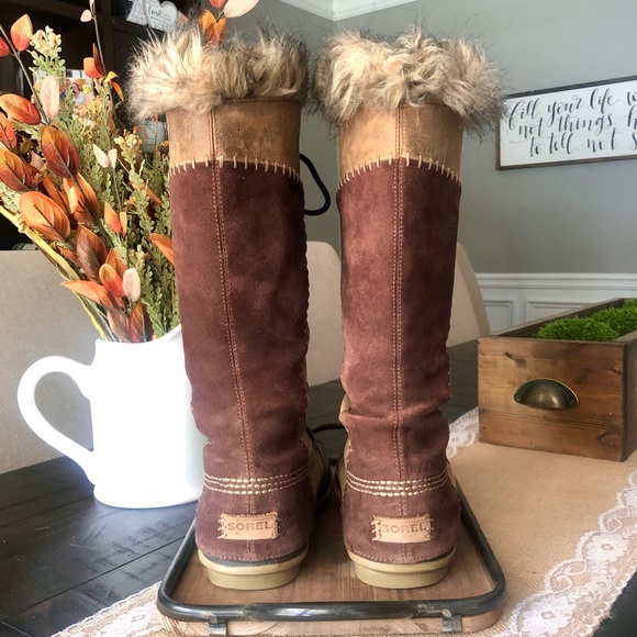 SOLD - Rare Sorel Cate the Great Winter Leather Snow Boots - Picture 3 of 8